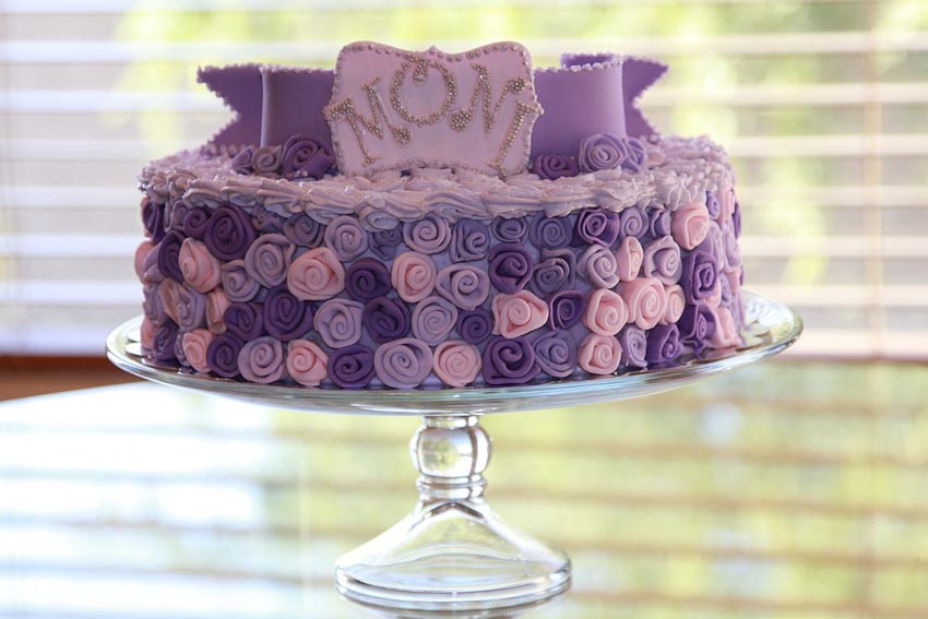 Cake Birthday Cake Sweet Beautiful Pink Purple