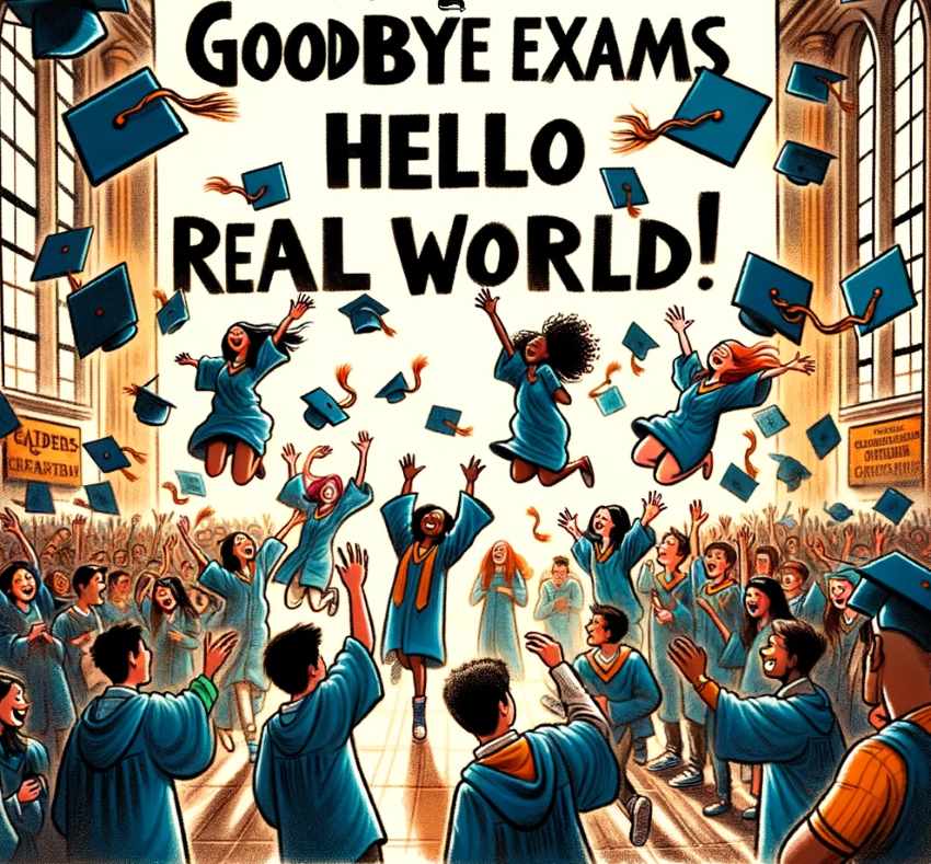 goodbye exams hello real world
